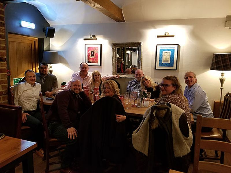 Group of people around table